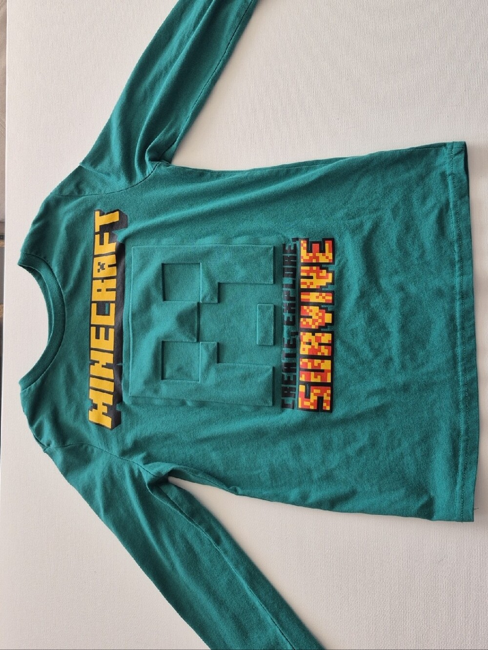 jumping beans Teal Minecraft Long Sleeve Tee